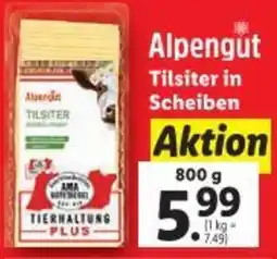 Lidl Alpengut Tilsiter in Scheiben Angebot