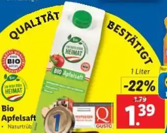 Lidl Bio Apfelsaft Angebot