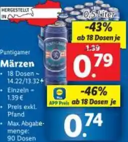 Lidl Puntigamer Märzen Angebot