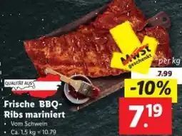 Lidl Frische BBQ- Ribs mariniert Angebot