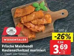 Lidl WIESENTALER Frische Maishendl Keulenschnitzel mariniert Angebot