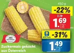 Lidl Zuckermais gekocht aus Österreich Angebot