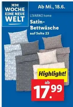 Lidl LIVARNO home Satin Bettwäsche Angebot