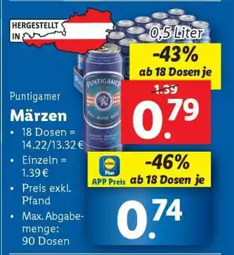 Lidl Puntigamer Märzen Angebot