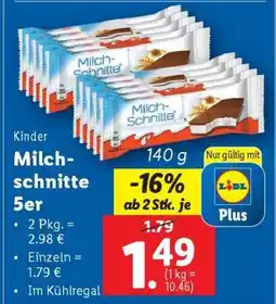 Lidl Kinder Milch-Schnitte 5er Angebot