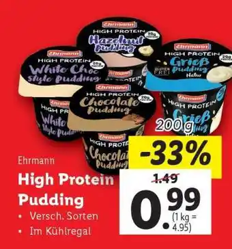 Lidl Ehrmann High Protein Pudding Angebot