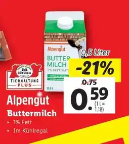 Lidl Alpengut Buttermilch Angebot