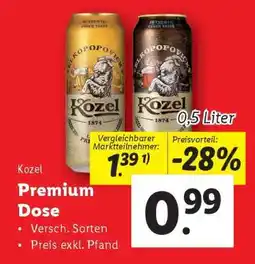 Lidl Kozel Premium Dose Angebot