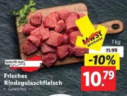 Lidl Frisches Rindsgulaschfleisch Angebot