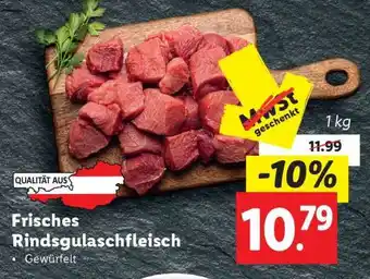 Lidl Frisches Rindsgulaschfleisch Angebot