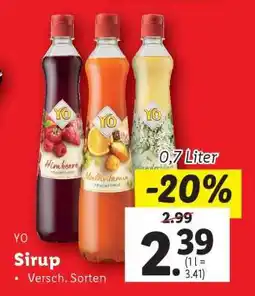 Lidl YO Sirup Angebot