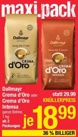 Maximarkt Dallmayr Crema d'Oro oder Crema d'Oro Intensa ganze Angebot