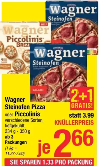 Maximarkt Wagner Steinofen Pizza oder Piccolinis Angebot
