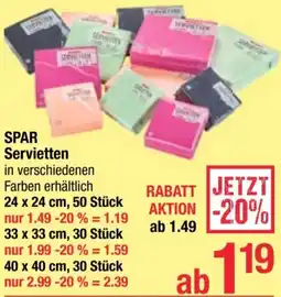 Maximarkt SPAR Servietten Angebot