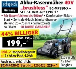 Norma Scheppach Akku Rasenmäher Brushless Angebot