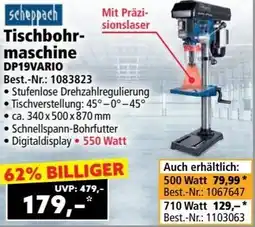 Norma Scheppach Tischbohrmaschine DP19Vario Angebot