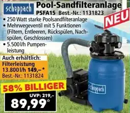 Norma Scheppach Pool-Sandfilteranlage PSFA15 Angebot