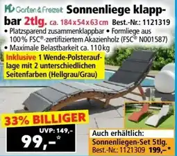 Norma HC Garten & Freizeit Sonnenliege Klappbar Angebot