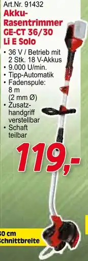 Zgonc E Einhell Akku- Rasentrimmer GE-CT 36/30 Angebot