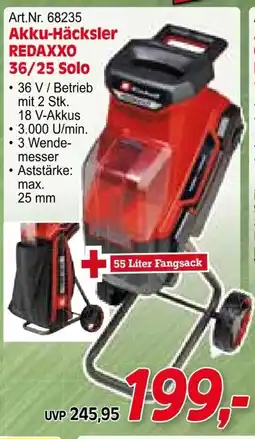 Zgonc E Einhell Akku-Häcksler REDAXXO 36/25 Solo Angebot