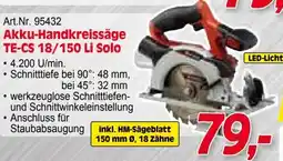 Zgonc E Einhell Akku-Handkreissäge TE-CS 18/150 Li Solo Angebot