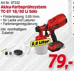 Zgonc E Einhell Akku-Farbsprühsystem TC-SY 18/60 Li Solo Angebot