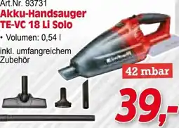 Zgonc E Einhell Akku-Handsauger TE-VC 18 Li Solo Angebot