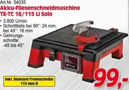 Zgonc E Einhell Akku-Fliesenschneidmaschine TE-TC 18/115 Li Solo Angebot