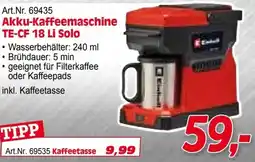 Zgonc E Einhell Akku-Kaffeemaschine TE-CF 18 Li Solo Angebot