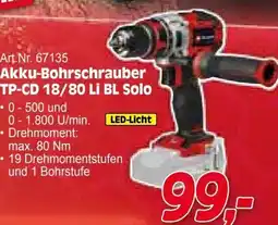Zgonc E Einhell Akku-Bohrschrauber TP-CD 18/80 Li BL Solo Angebot