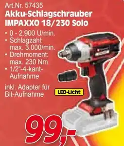 Zgonc E Einhell Akku-Schlagschrauber IMPAXXO 18/230 Solo Angebot