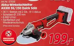 Zgonc E Einhell Akku-Winkelschleifer AXXIO 36/230 Quick Solo Angebot