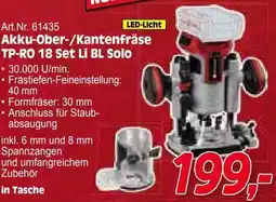 Zgonc E Einhell Akku-Ober-/Kantenfräse TP-RO 18 Set Li BL Solo Angebot