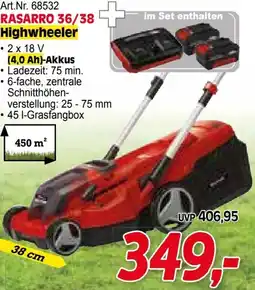 Zgonc E Einhell RASARRO 36/38 Highwheeler Angebot