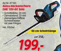 Zgonc Bosch Akku-Heckenschere GHE 18V-60 Solo Angebot
