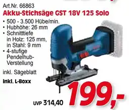Zgonc Bosch Akku-Stichsäge GST 18V 125 Solo Angebot