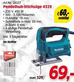 Zgonc Makita Pendelhub-Stichsäge 4329 Angebot