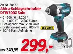 Zgonc Makita Akku-Schlagschrauber DTW700Z Solo Angebot