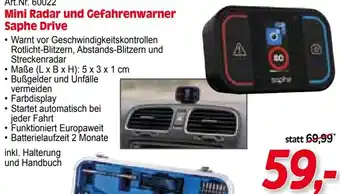 Zgonc Mini Radar und Gefahrenwarner Saphe Drive Angebot