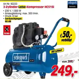Zgonc scheppach 2-Zylinder-Leise-Kompressor HC51Si Angebot