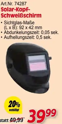 Zgonc Solar Kopf Schweißschirm Angebot