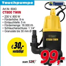Zgonc Tauchpumpe CT800 Twin Angebot