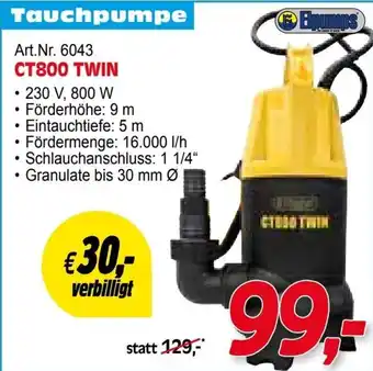 Zgonc Tauchpumpe CT800 Twin Angebot