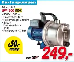 Zgonc Gartenpumpen JPV1300 INOX Angebot