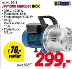 Zgonc JPV1300 MultiJet INOX Angebot