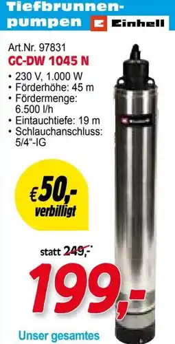 Zgonc E Einhell Tiefbrunnenpumpen Angebot