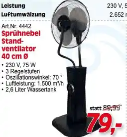 Zgonc Sprühnebel Stand- ventilator Angebot