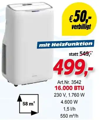 Zgonc Klimageräte mit wifi 16.000 BTU Angebot