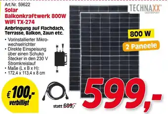 Zgonc Solar Balkonkraftwerk 800W WiFi TX-274 Angebot
