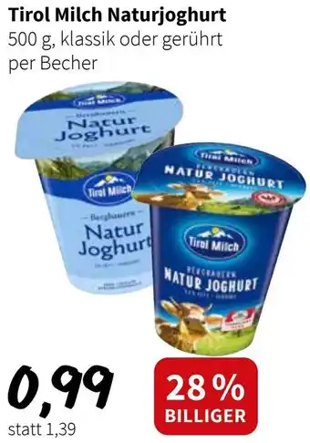 Der Grissemann Tirol Milch Naturjoghurt Angebot